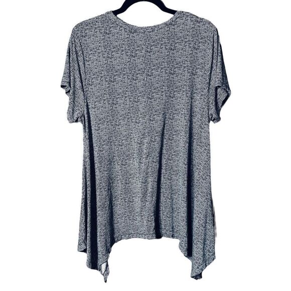 Chelsea & Theadore Black & White Stretchy Round Neckline, Short Sleeves Sz XXL - Picture 7 of 8